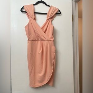 Peach colored dress